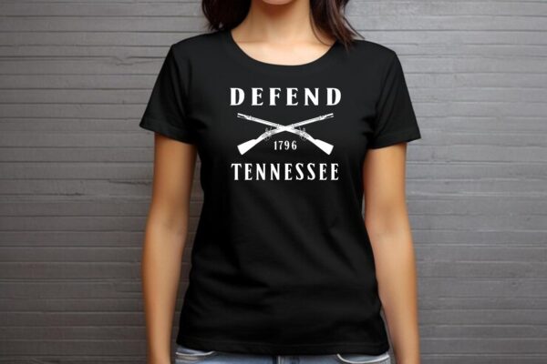 Ladies Black Crossed Rifle shirt.